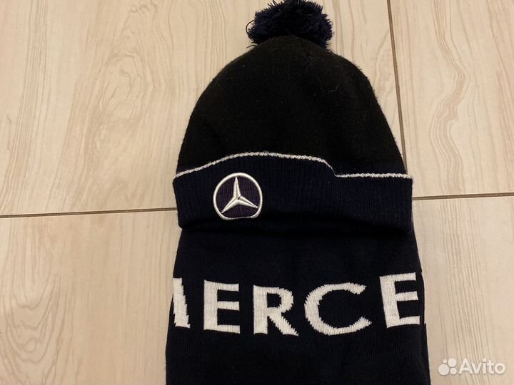 Шапка и снуд Mercedes для мальчика бу