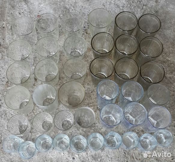 Стаканы б.у и новые Лот