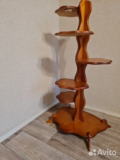 Подставка для цветов напольная деревянная