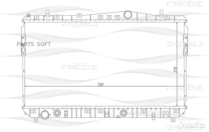 Радиатор охлаждения daewoo Lacetti/Nubira 03- 9655