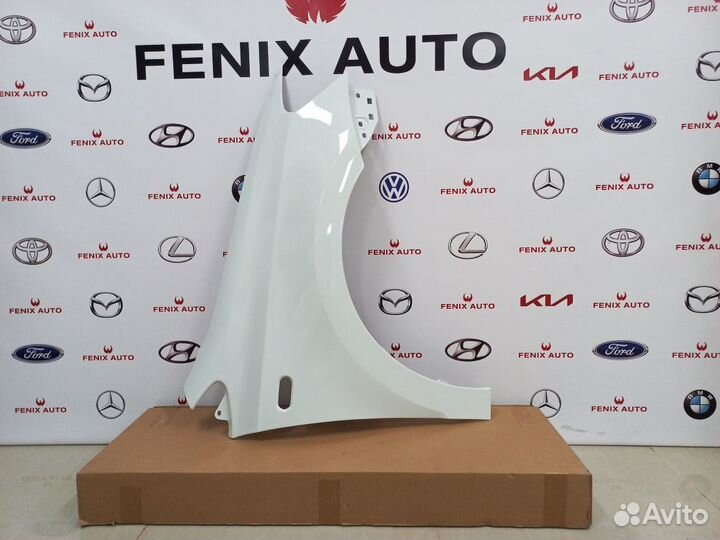 Крыло крашеное Фольксваген Поло 10-20 год Белое