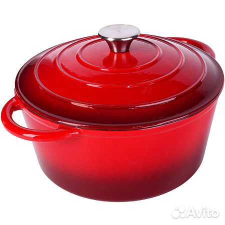 Казан-Кастрюля 2,6 л чугун 22х15,5 см