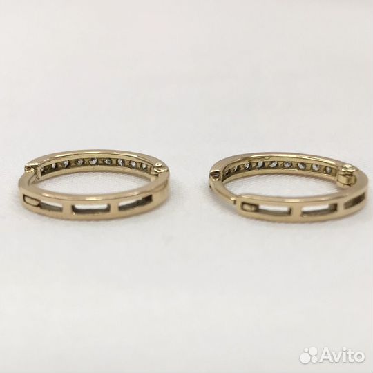 Серьги золото 585 пробы №077335