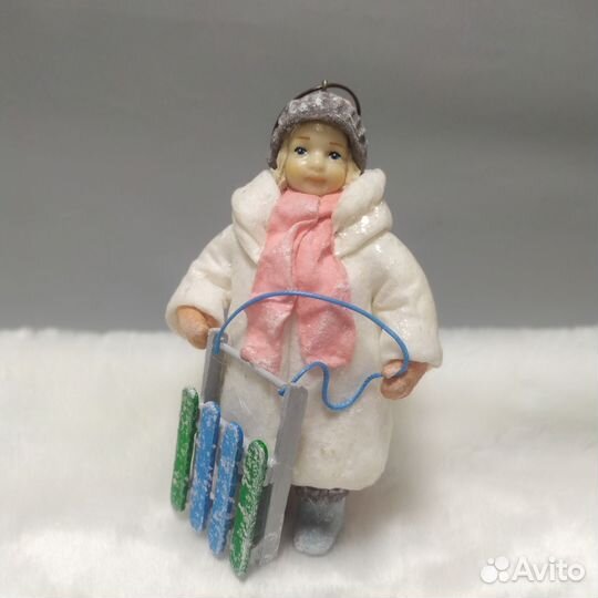 Ватная ёлочная игрушка