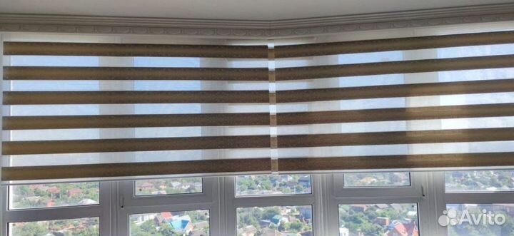 Рулонные шторы день ночь зебра S624G-F35318