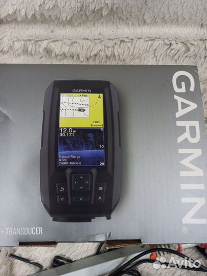 Продаю эхолот Garmin Striker plus 4cv + Transducer
