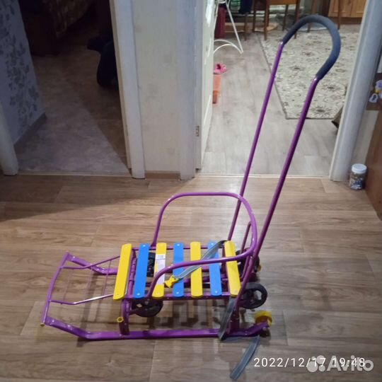 Санки с большими колесами