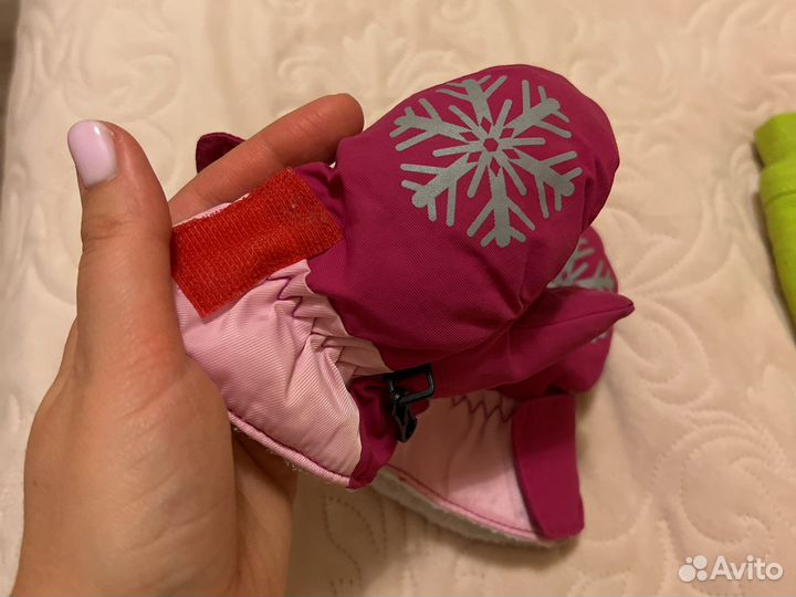 Варежки рукавички детские на 1-2 года