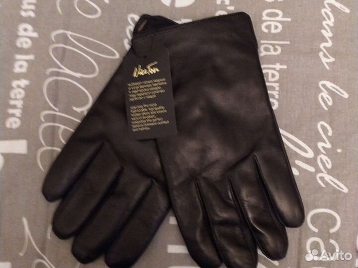 Мужские кожаные перчатки новые