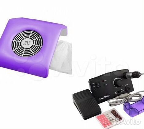 Набор для маникюра аппарат+пылесос профи