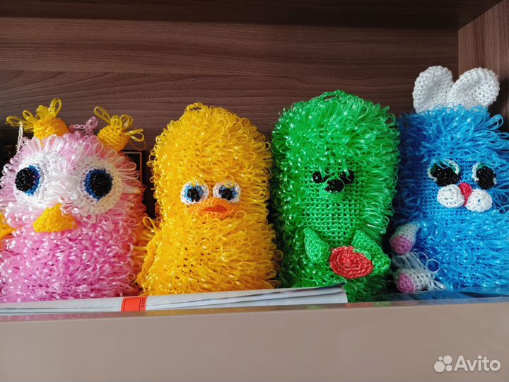 Мочалки игрушки ручная работа