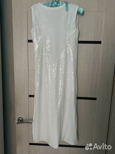Платье белые пайетки