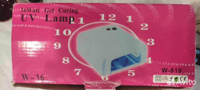 Уф лампа W-818 36ват для ногтей и набор лаков