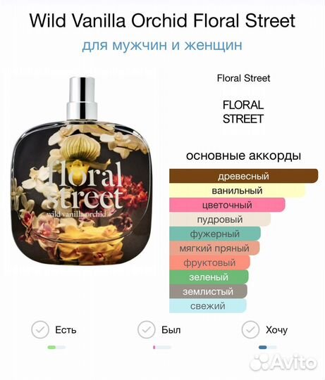 Парфюмерия из личной коллекции floral street 10мл