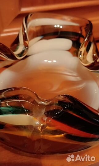 Пепельница СССР цветное стекло