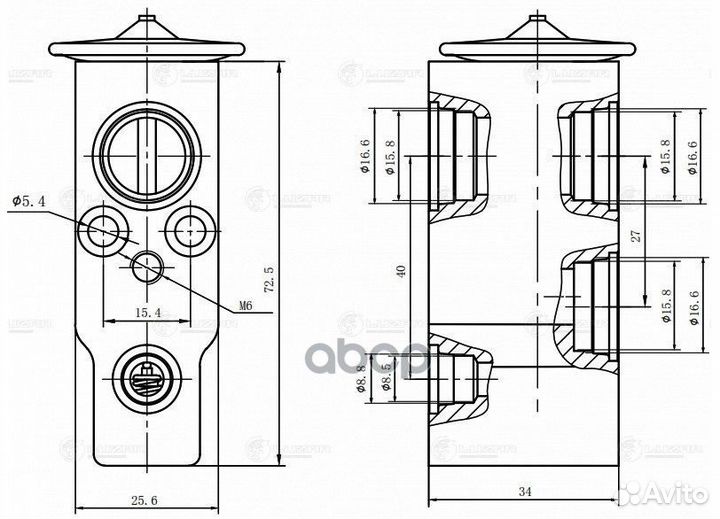 Клапан расширительный кондиционера ltrv2530 luzar
