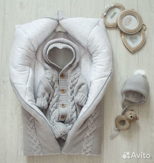 Комплект на выписку Вязаная нежность