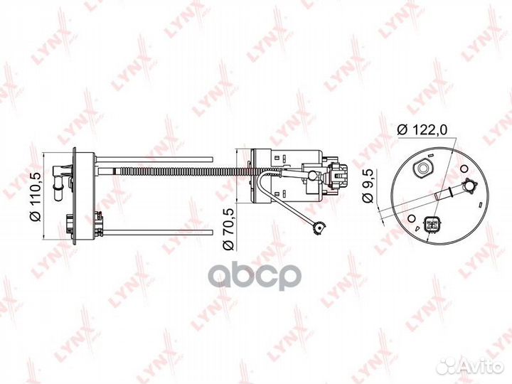 Фильтр топливный LF950M lynxauto