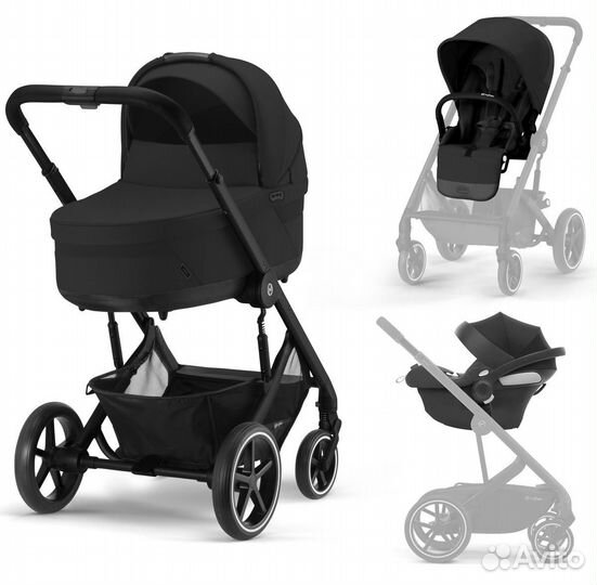 Коляска Cybex Balios S Lux BLK 3 в 1 Moon Black