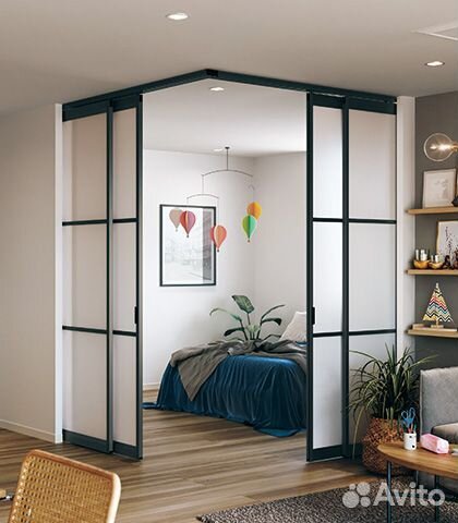 Перегородка для зонирования раздвижная