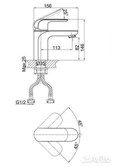 D&K DA1022118 Смеситель для раковины