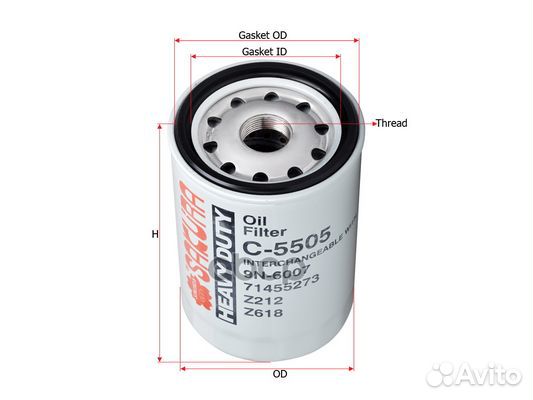 Фильтр масляный C5505 Sakura