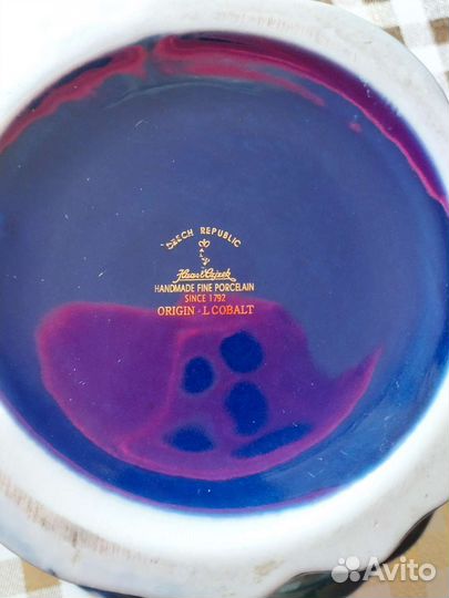 Кобальтовая посуда, вазы, чайно кофейный сервиз