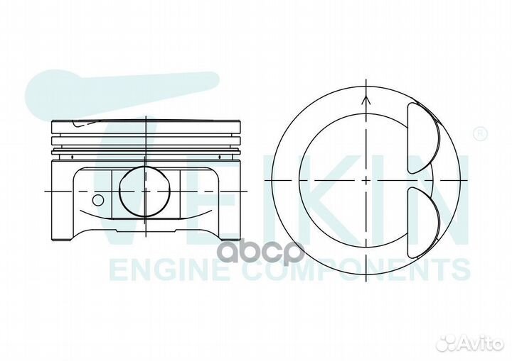 Поршни (к-т 4 шт) toyota vitz/platz 1SZ-FE