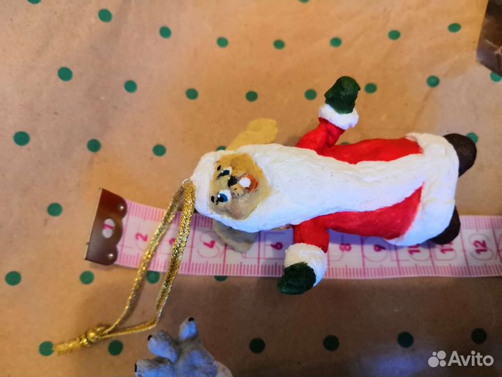 Ватная новогодняя елочная Заяц и Волк