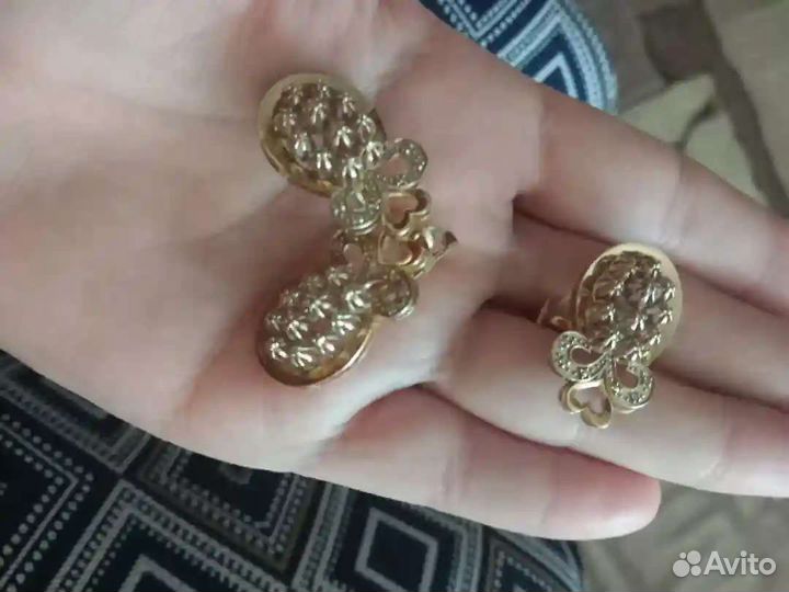 Комплект с бриллиантами