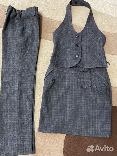 Школьная форма для девочки серая 140