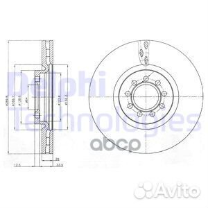 Диск тормозной iveco daily III 06- передний вен