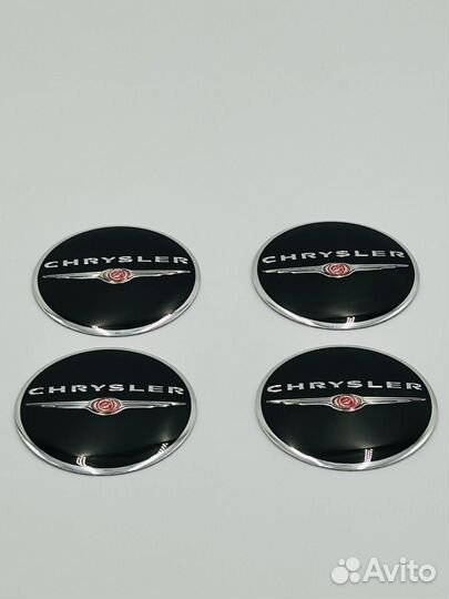 Наклейки на колёсные диски Chrysler 65мм