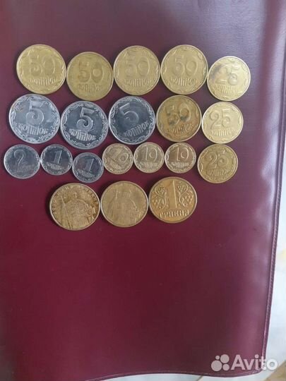 Монеты украины и евроценты