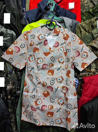 Костюм Хирургический Женский Розовый Принт