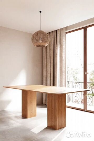 Стол на двойном реечном подстолье