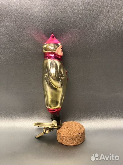 Елочные игрушки СССР на прищепке «Мальчик в костюм