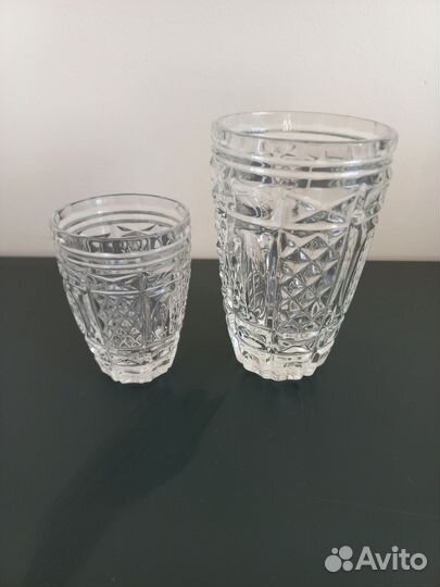 Хрустальные стаканы, 12 шт, новые