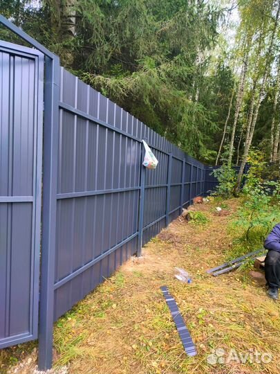 Откатные ворота под ключ с доставкой и установкой