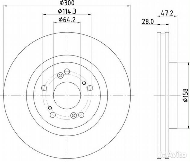 Диск тормозной honda acura accord inspire TSX. CM2