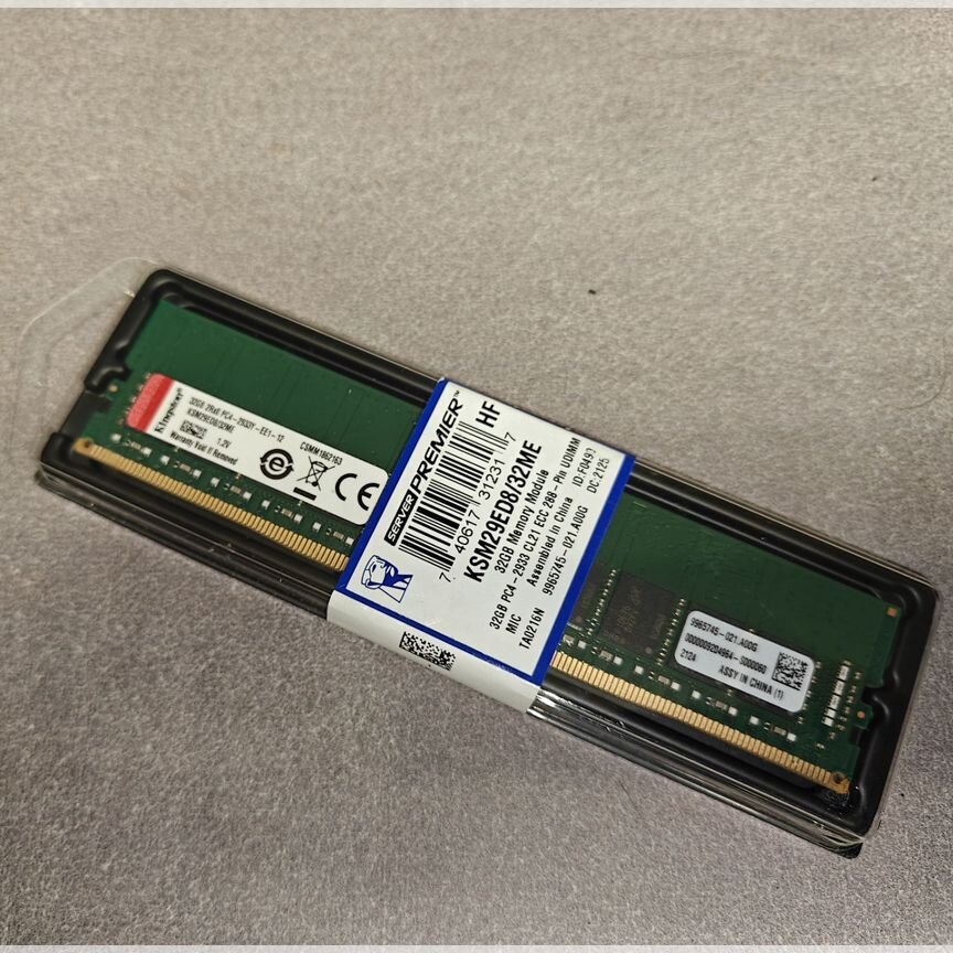 [KSM29ED8/32ME] Серверная Память Ddr4 32gb Ecc Reg 2933 Ksm29ed8/32me