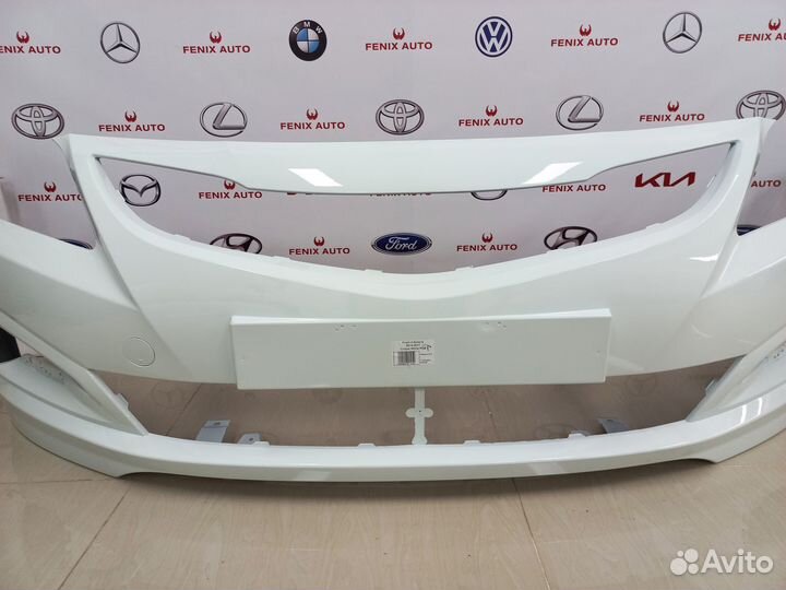 Бампер передний Hyundai Solaris 14-17 Белый