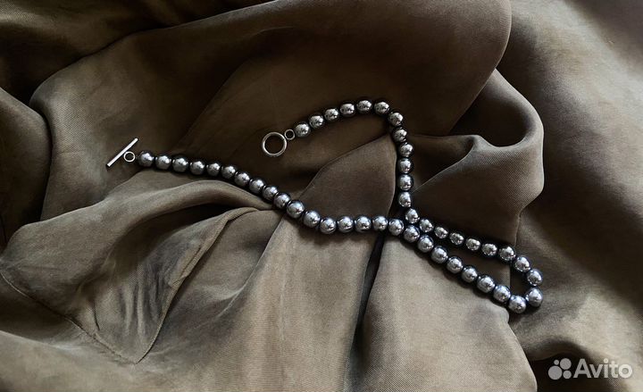 Чокер металл бусы металлические