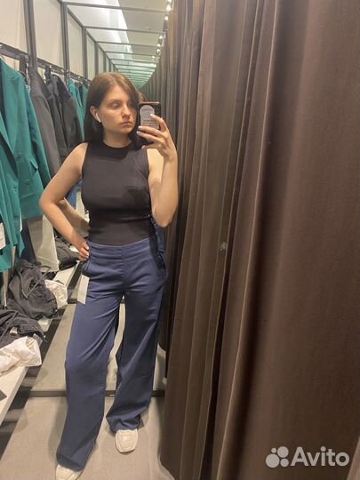 Брюки синие zara maag