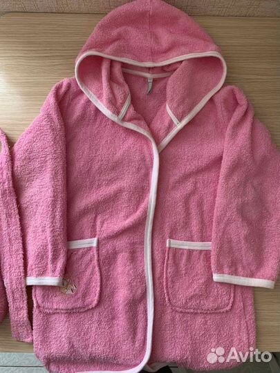 Махровый халат для девочки р.110