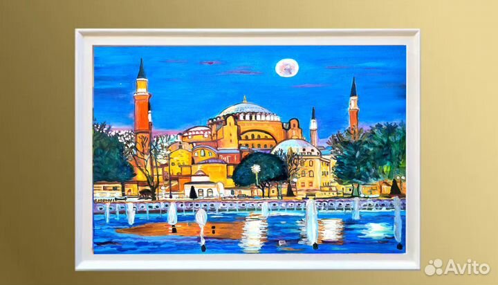 Храм Айя-София в Турции картина маслом 40*50см