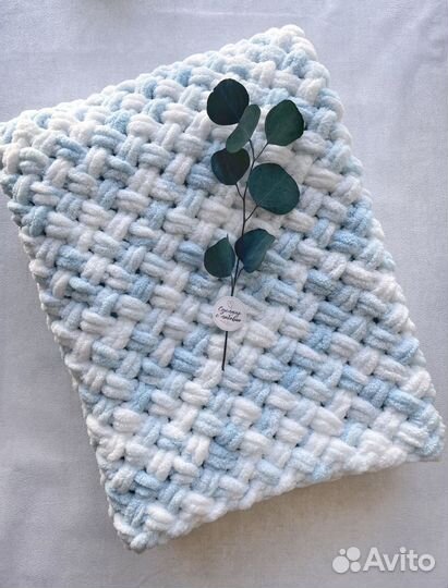 Плед детский плюшевый, ручная работа