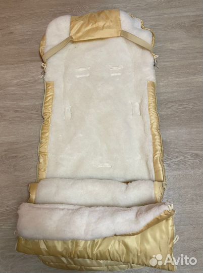 Зимний конверт в коляску на овчине