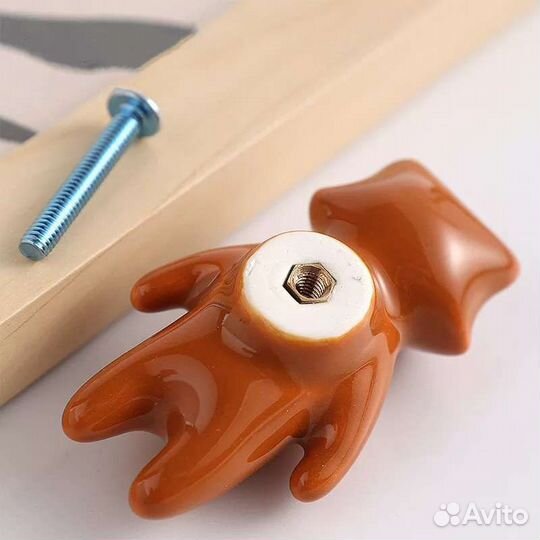 Ручки мебельные керамические зверушки