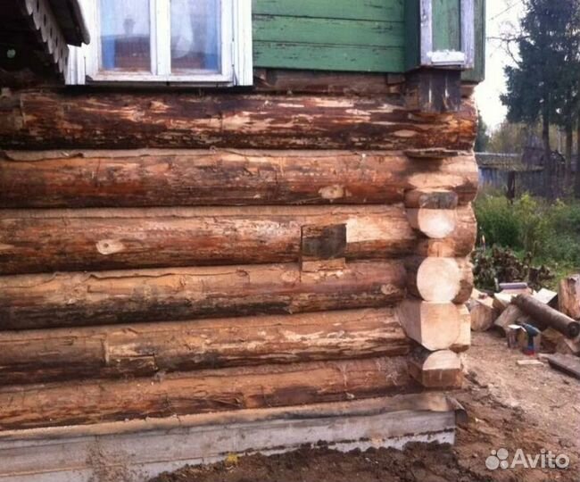 Замена венцов Подъем домов Ремонт фундамента